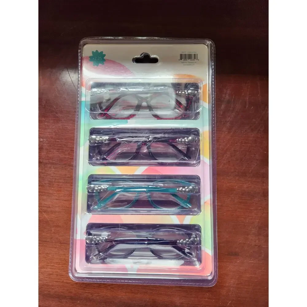 Optic 55 women's reading glasses +2.25 pack of 4 unopened new